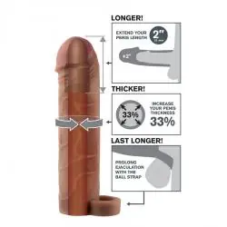 Perfect 2 extension pene con correa marron