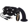 Arnés con dildo vibrador, mando y cable de Seven Creations