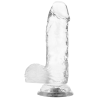 Xray clear dildo realista transparente 15.5cm x 3.5cm - 2