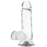 Xray clear dildo realista transparente 15.5cm x 3.5cm - 3