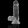 Xray clear dildo realista transparente 15.5cm x 3.5cm - 5
