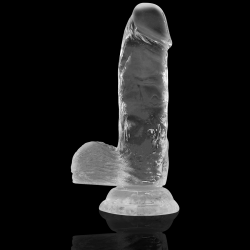 Xray clear dildo realista transparente 15.5cm x 3.5cm