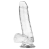 Xray clear dildo realista transparente 18.5cm x 3.8cm - 3