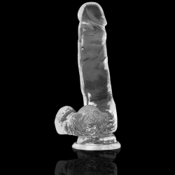 Xray clear dildo realista transparente 18.5cm x 3.8cm