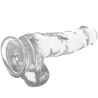 Xray clear dildo realista transparente 18.5cm x 3.8cm - 6