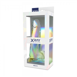 Xray clear dildo realista transparente 20cm x 4.5cm