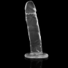 Dildo transparente Xray Clear sobre fondo negro