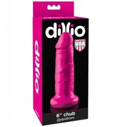 Dillio dildo con ventosa chub 15.2 cm rosa Dillio dildo con ventosa chub 15.2 cm rosa
