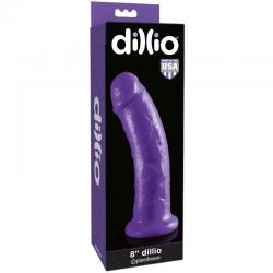 Dillio dildo con ventosa 20.32 cm lila