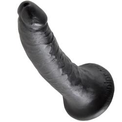 King cock 7" pene negro 17.8 cm