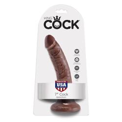 King cock 7" pene negro 17.8 cm