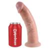 King Cock 9 pulgadas claro junto a una lata