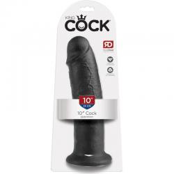 King cock 10" pene negro 25 cm