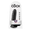 Blíster del dildo King Cock 7 con testículos en negro