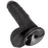 Ventosa del King Cock 7 negro con testículos vista desde abajo