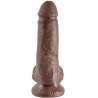 King Cock 7 chocolate con testículos visto de frente