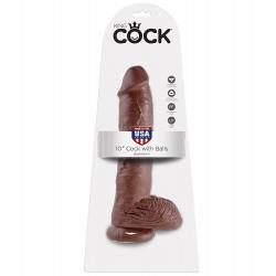 King cock 10" pene realistico marron 26.5 cm