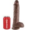 King Cock 10 pulgadas marrón junto a una lata