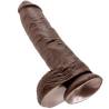 Base con ventosa del King Cock 10 pulgadas marrón