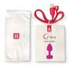 Gplug S rosa neón con bolsa de tela, cable de carga y guía