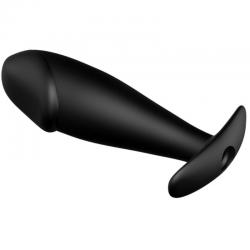 Pretty love plug anal silicona forma pene y 12 modos vibracion - negro