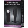 Pretty love plug anal silicona forma pene y 12 modos vibracion - negro - 7