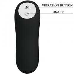 Pretty love plug anal silicona estimulacion extra y 12 modos vibracion - negro