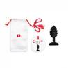 Gplug Twist negro con su bolsa, cable de carga e instrucciones