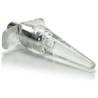 CalExotics Mini Vibro Tease transparente en ángulo lateral
