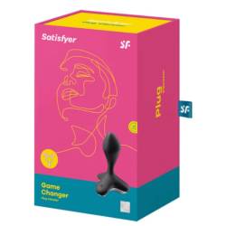 Caja de Satisfyer Game Changer con plug vibrador negro