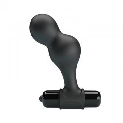 Mr play - plug anal vibrador de silicona negro