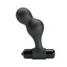 Mr play - plug anal vibrador de silicona negro - 3