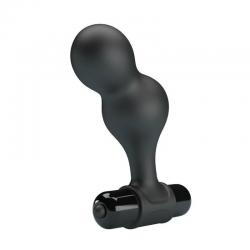 Mr play - plug anal vibrador de silicona negro