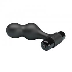 Mr play - plug anal vibrador de silicona negro