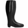 Bota de fisting All Black de TPR negro vista de lado