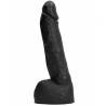 Dildo realista All Black de 20 cm con venas y testículos