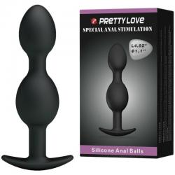 Pretty love bolas anales silicona 12.5 cm negro