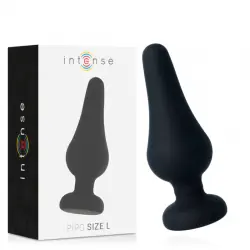Intense anal plug pipo l silicone negro 13 cm Intense anal plug pipo l silicone negro 13 cm