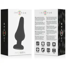 Intense anal plug pipo l silicone negro 13 cm Intense anal plug pipo l silicone negro 13 cm