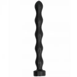 All black anal plug ball 32cm