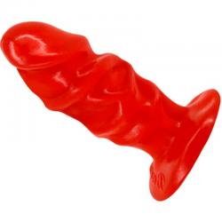 Baile plug anal unisex con ventosa rojo