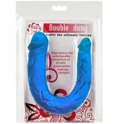 Baile double dong dildo doble azul Baile double dong dildo doble azul