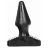 Plug anal cónico All Black con base rectangular