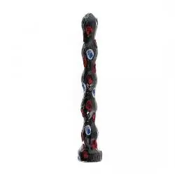 All black anal beads 41,5cm