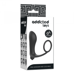 Addicted toys plug anal vibrador con anillo pene