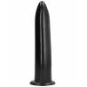 Dildo fino All Black con punta estrecha y base plana