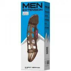 Baile funda extensora pene con vibracion y strap 13.5 cm