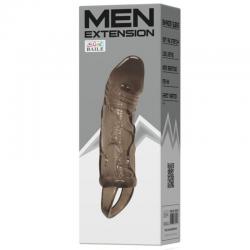 Baile funda extensora pene con strap para testiculos negro 13.5 cm