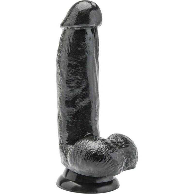 Get real - dildo 12 cm con testiculos negro