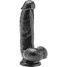 Get real - dildo 12 cm con testiculos negro - 1